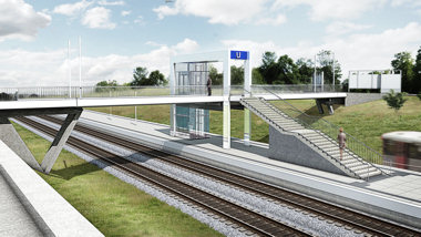 Visualisierung barrierefreier Ausbau der U-Bahnhöfe der Hamburger Hochbahn - Architekt ac hamburg H.-J. Agather